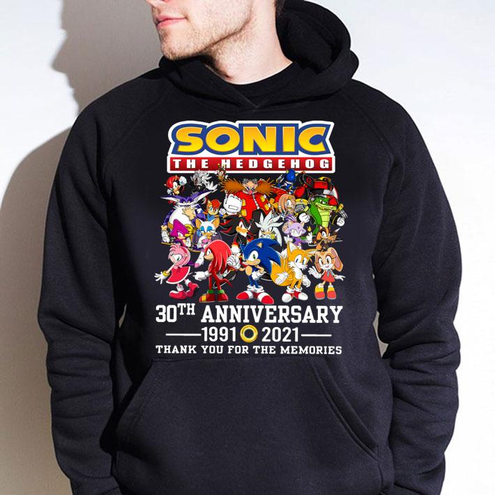 Sonic The Hedgehog 30th anniversary 1991-2021 thank you for the memories t-shirt hoodie