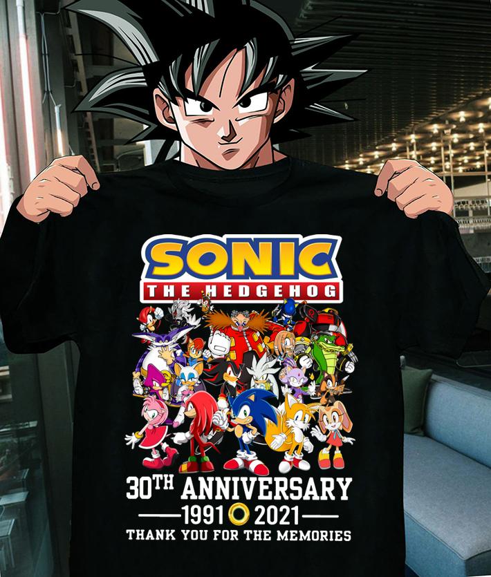 Sonic The Hedgehog 30th anniversary 1991-2021 thank you for the memories t-shirt shirt