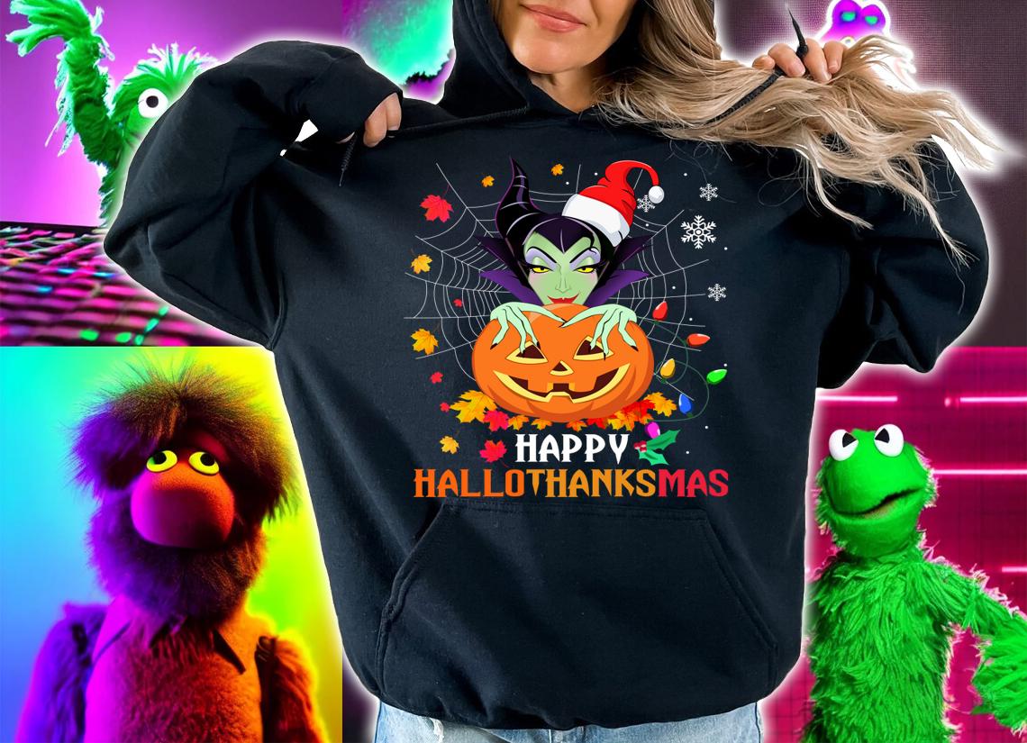Maleficent Pumpkin Happy Hallothanksmas t-shirt hoodie