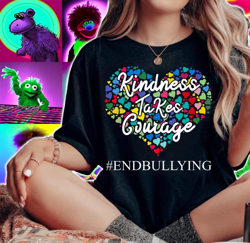 Unity Day Kindness Takes Courage #Endbullying t-shirt woman shirt