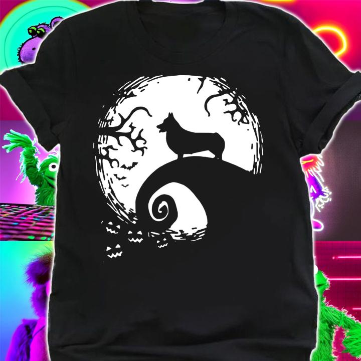 Halloween Shiba Inu dog and moon t-shirt shirt