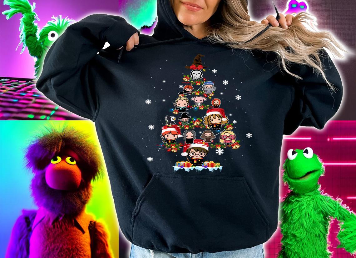 Merry Christmas Harry Potter Chibi Christmas Tree t-shirt hoodie
