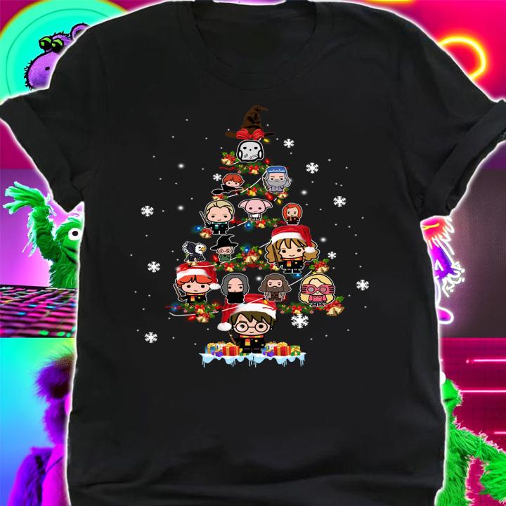 Merry Christmas Harry Potter Chibi Christmas Tree t-shirt shirt