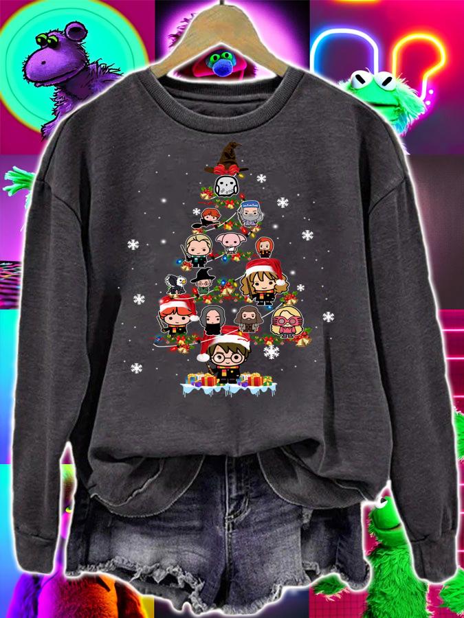 Merry Christmas Harry Potter Chibi Christmas Tree t-shirt sweatshirt