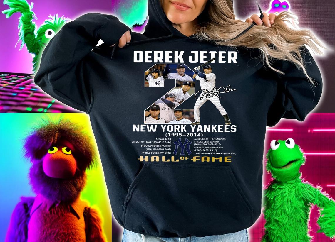 Derek Jeter New York Yankees 1995-2012 Hall Of Fame Signature t-shirt hoodie