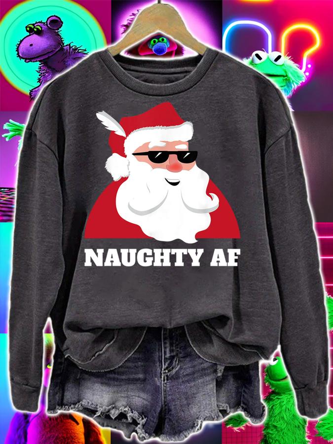 Naughty AF Dirty Santa Christmas Joke sweater t-shirt sweatshirt