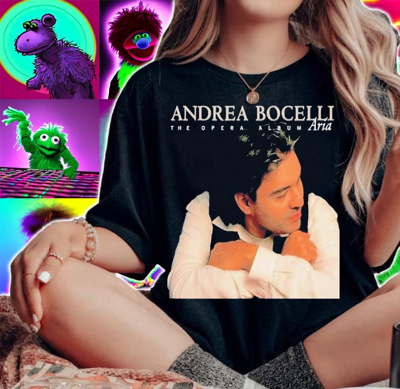 1998 Andrea Bocelli Vintage Aria The Opera Album Tour Shirt t-shirt woman shirt