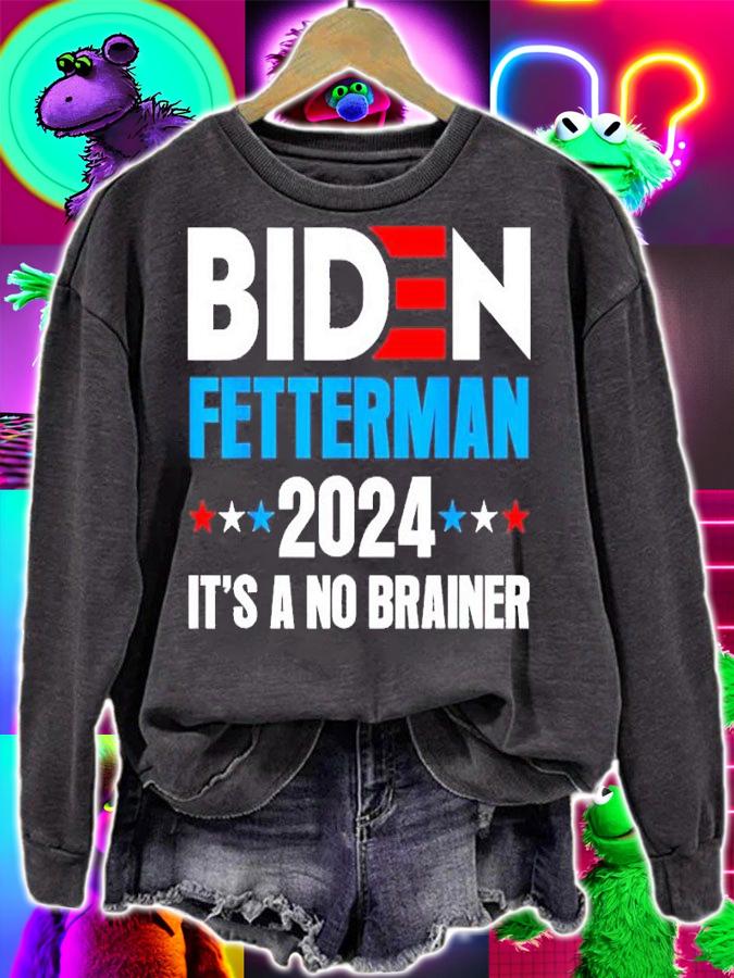 Biden Fetterman 2024 It's A No Brainer Political Shirt t-shirt sweatshirt