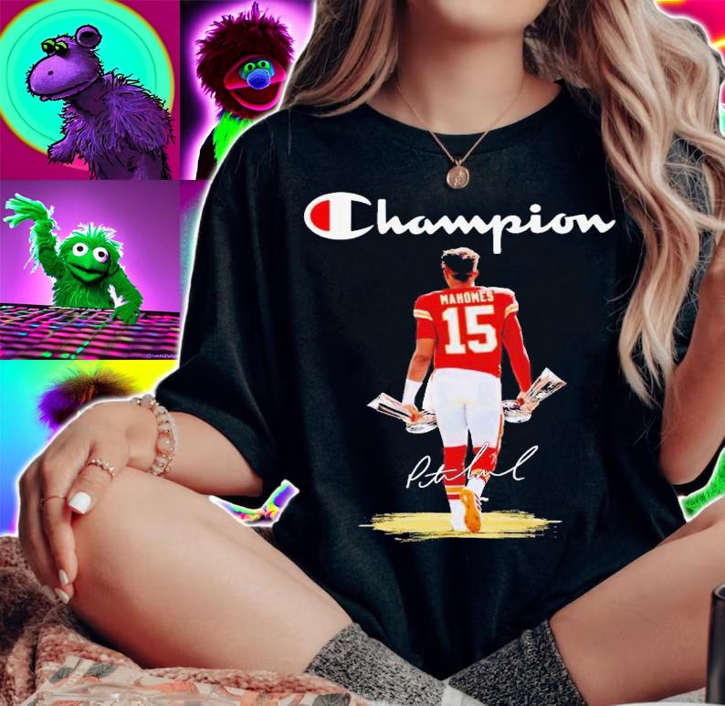 Champions Patrick Mahomes signature shirt t-shirt woman shirt