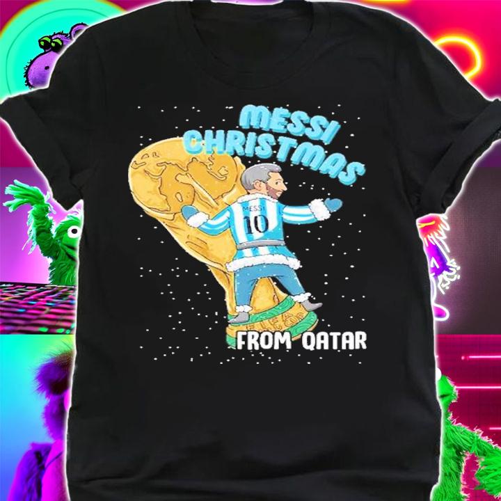 Chibi Messi Christmas From Qatar World Cup 2022 Argentina Shirt t-shirt shirt