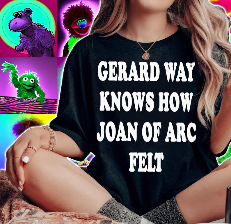 Gerard way knows how joan of arc felt shirt t-shirt woman shirt