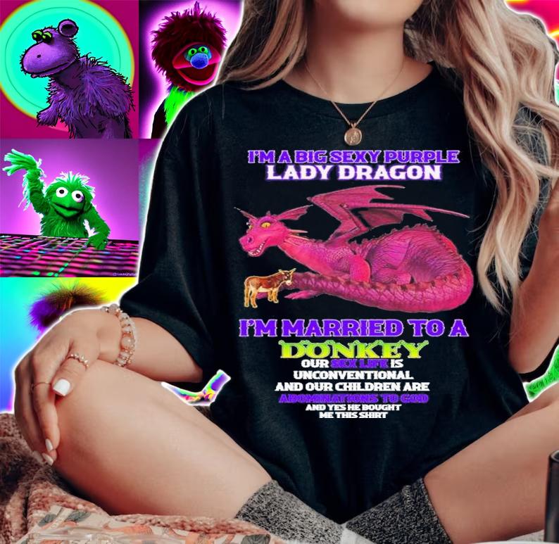 I'm a big sexy purple lady dragon shirt t-shirt woman shirt