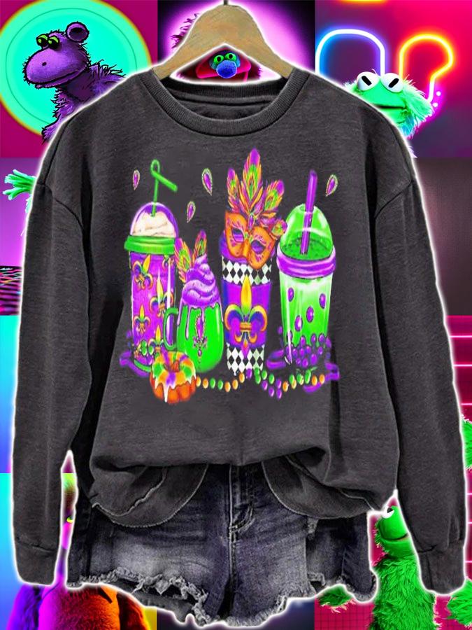 Mardi Gras Coffee Drink Shirt t-shirt sweatshirt