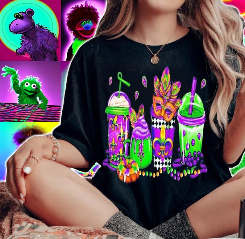 Mardi Gras Coffee Drink Shirt t-shirt woman shirt