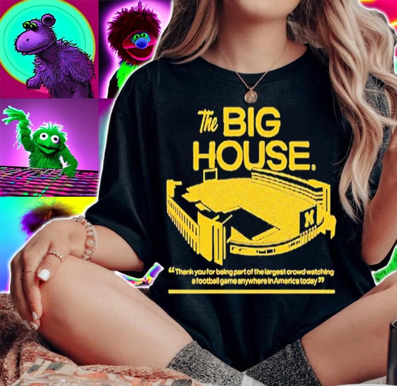 Michigan Football The Big House Thank You For Being Part Of The Largest Shirt t-shirt woman shirt