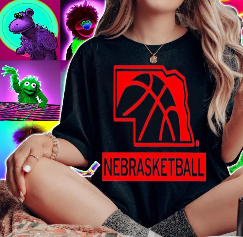 Nebrasketball map shirt t-shirt