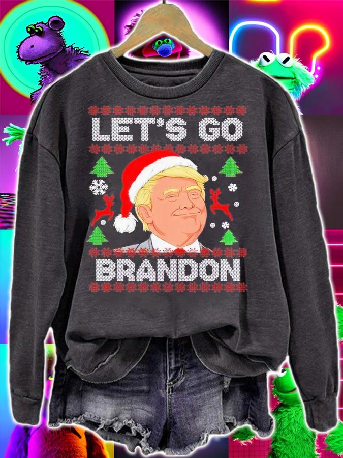 Trump LGB Christmas Let's go Brandon shirt t-shirt