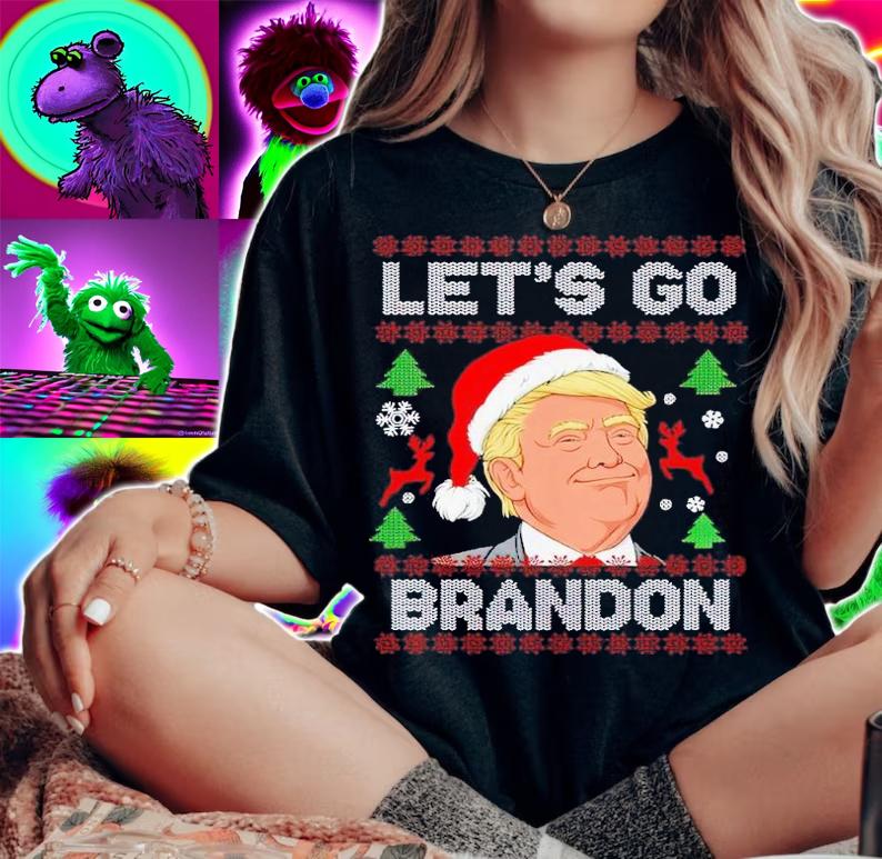 Trump LGB Christmas Let's go Brandon shirt t-shirt