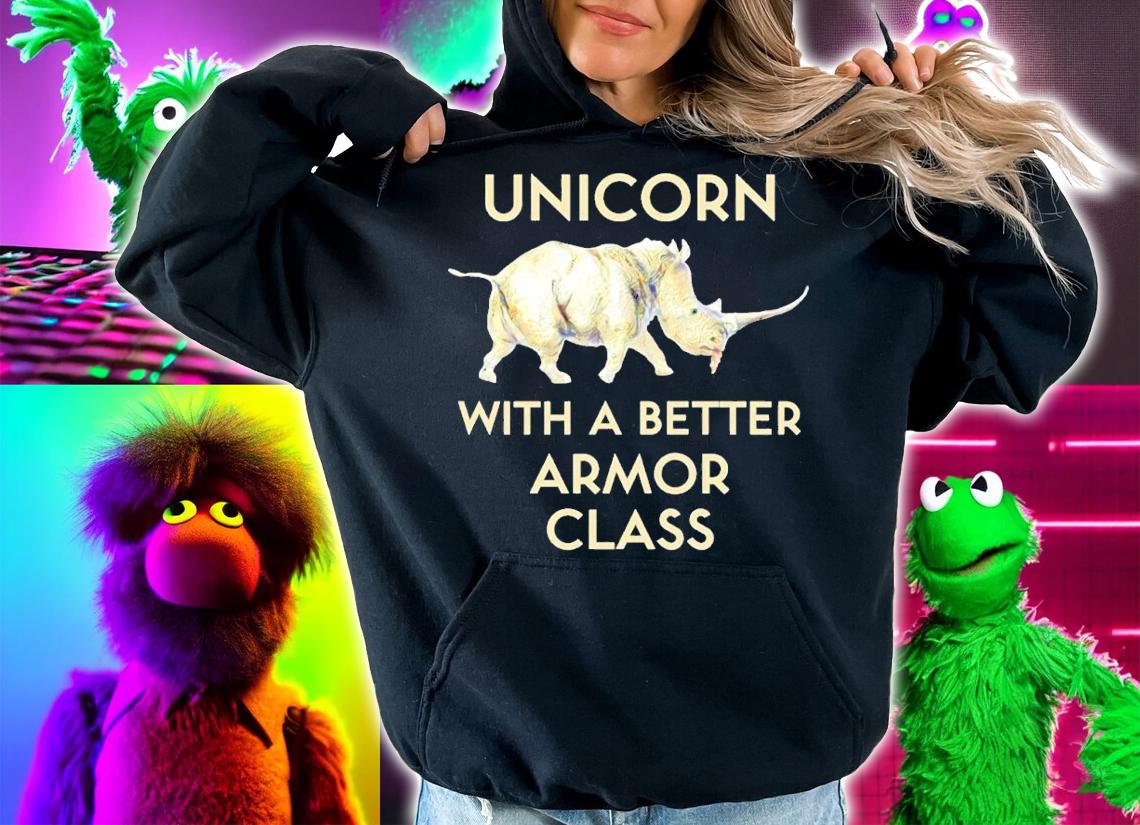 Rhinoceros Unicorn with a better armor class shirt t-shirt