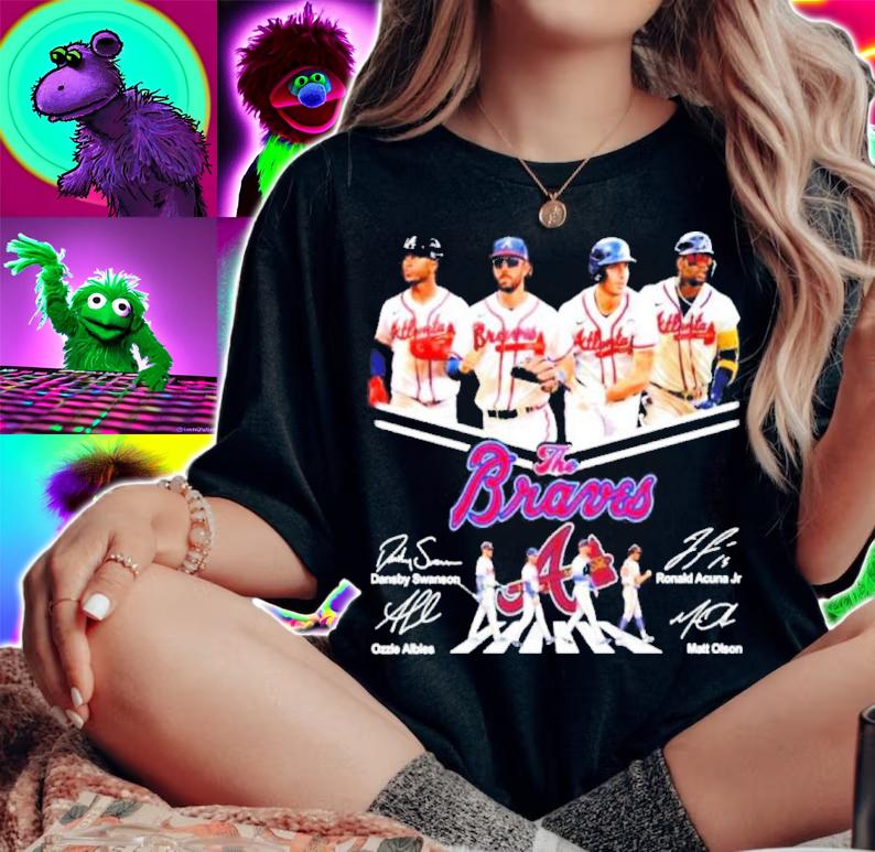 Atlanta The Braves Dansby Swanson Ronald Acuna Jr Ozzie Albies And Matt Olson Abbey Road Signatures t-shirt