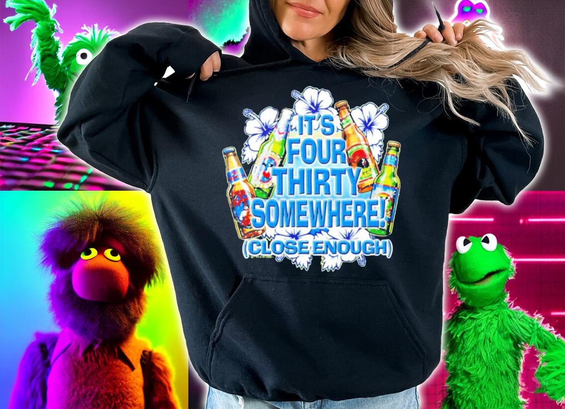 Big Dogs It's Four Thirty Somewhere Close Enough Matt Feuerstein Barstool Big Cat T-Shirt t-shirt