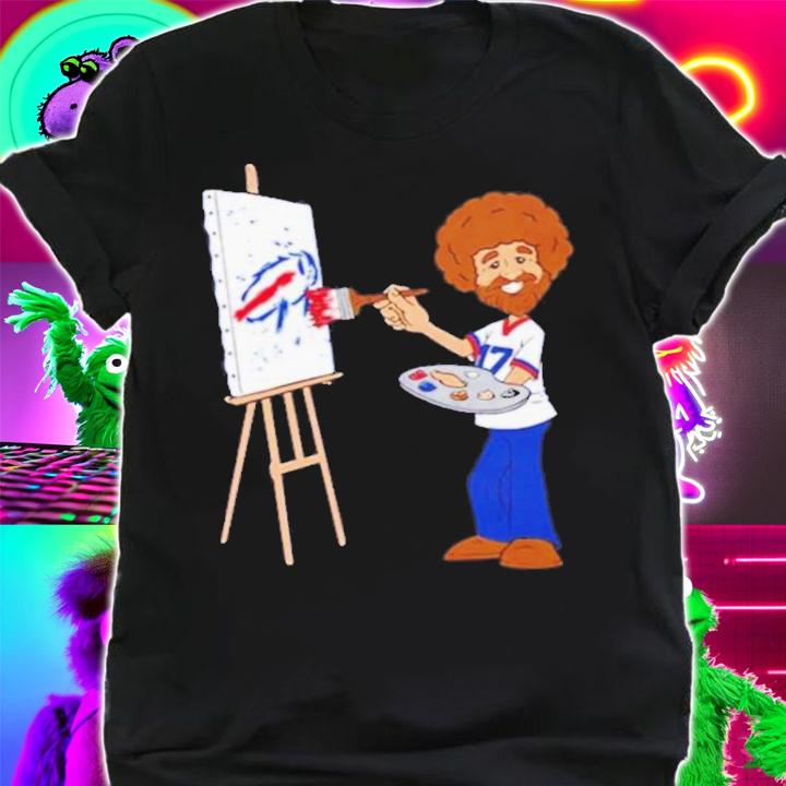 Bob Ross Happy Little Touchdowns Buffalo Bills T-Shirt t-shirt shirt