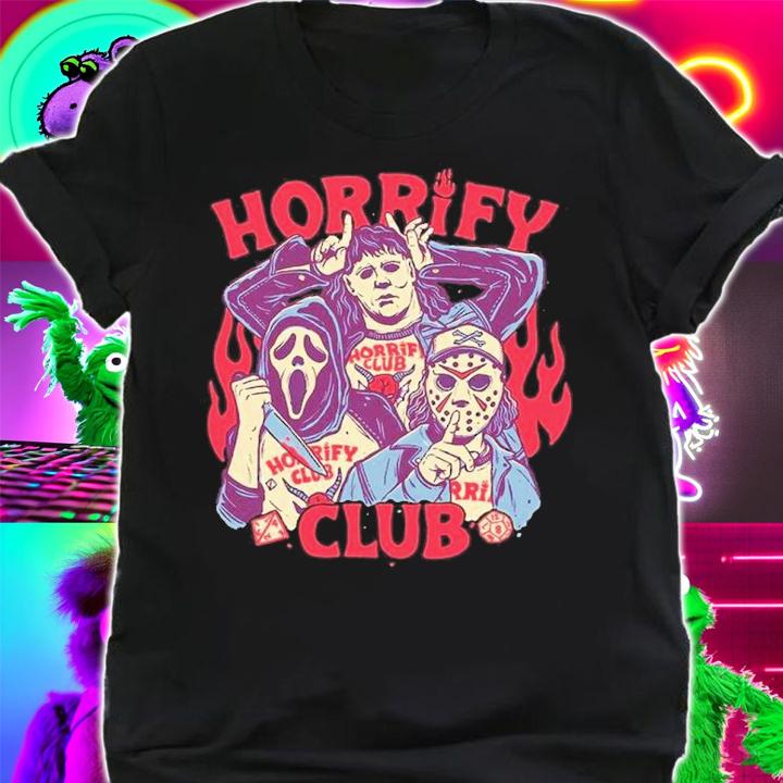 Horrify Club Hell Devil Fire Baseball Trendy Halloween 2022 Shirt t-shirt