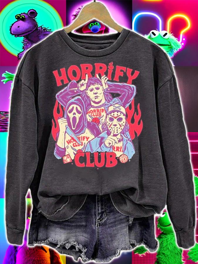 Horrify Club Hell Devil Fire Baseball Trendy Halloween 2022 Shirt t-shirt