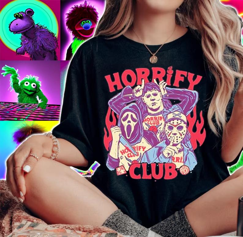 Horrify Club Hell Devil Fire Baseball Trendy Halloween 2022 Shirt t-shirt
