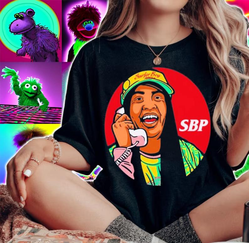 SBP Surf's Up Surfer Boy Pizza Shirt t-shirt woman shirt