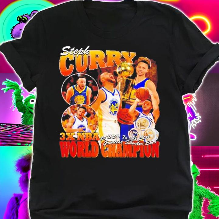Stephen Curry 3x NBA World Champion Vintage Shirt t-shirt