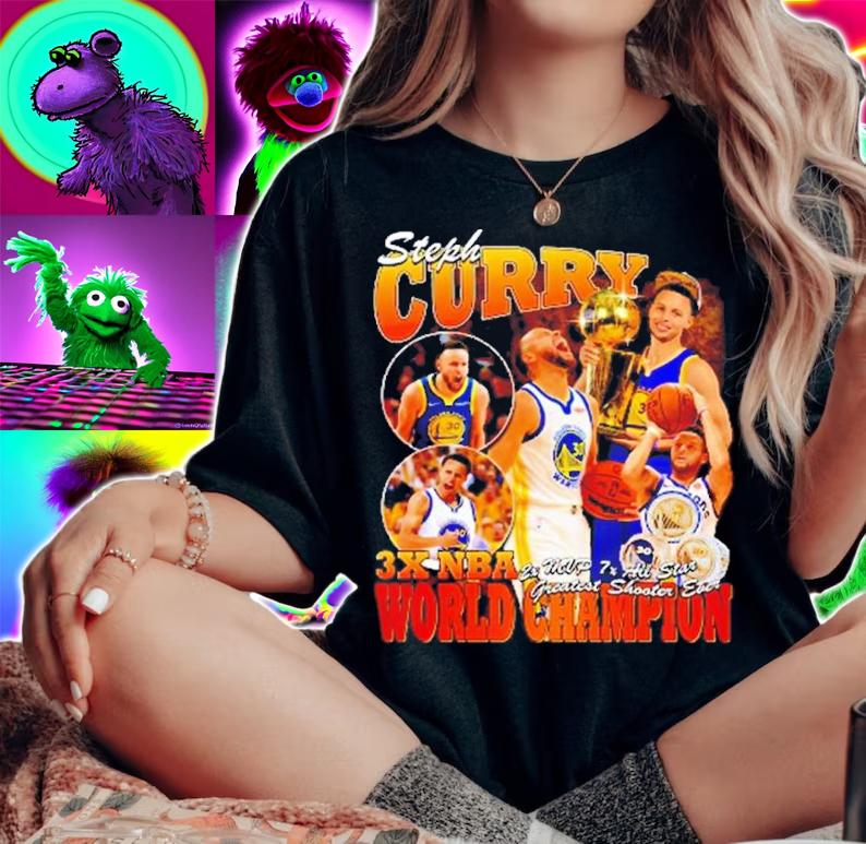 Stephen Curry 3x NBA World Champion Vintage Shirt t-shirt