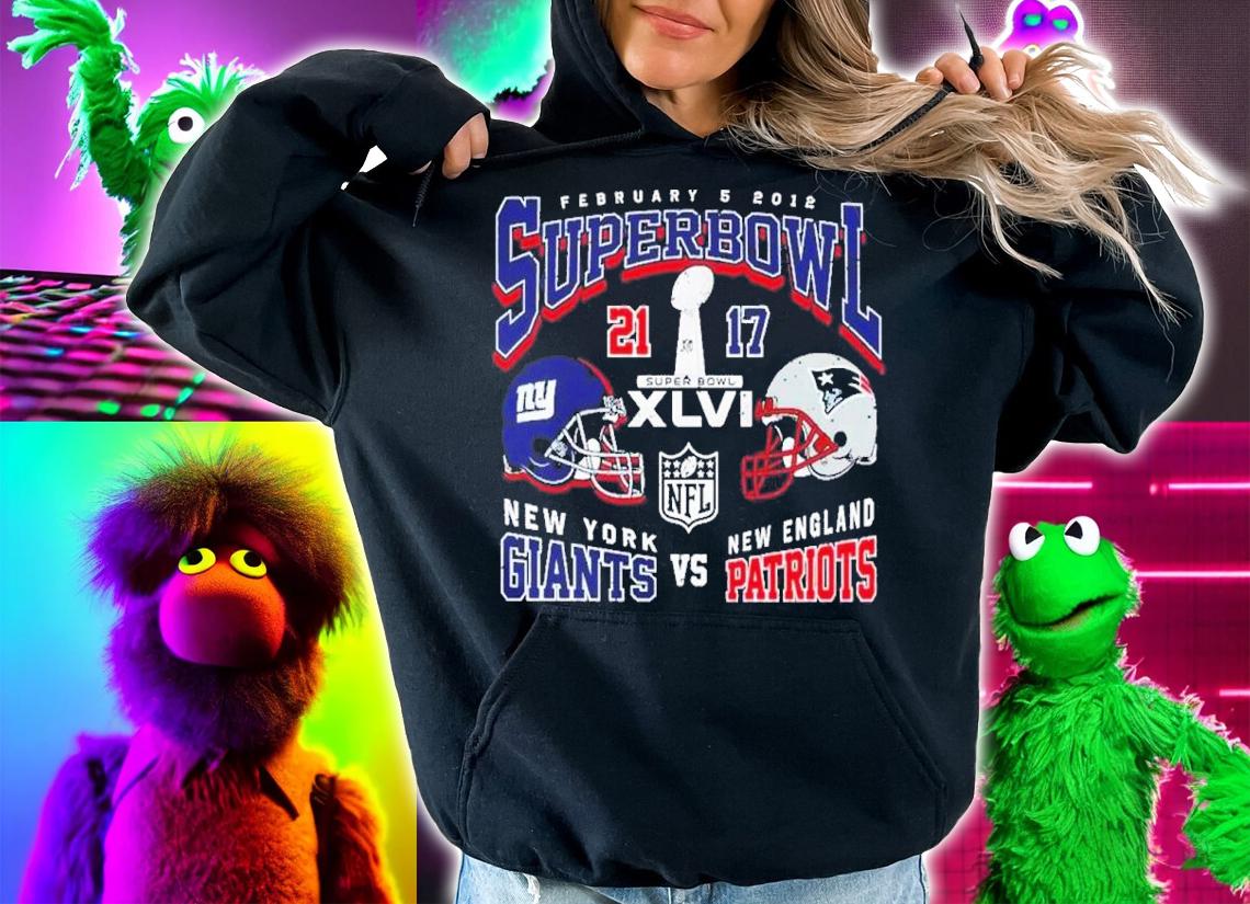 Super Bowl XLVI Giants vs. Patriots 2012 Stonewashed shirt t-shirt