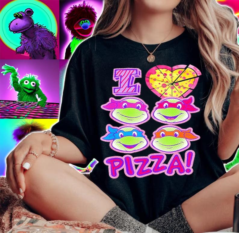 Teenage Mutant Ninja Turtles I Love Pizza Shirt t-shirt woman shirt