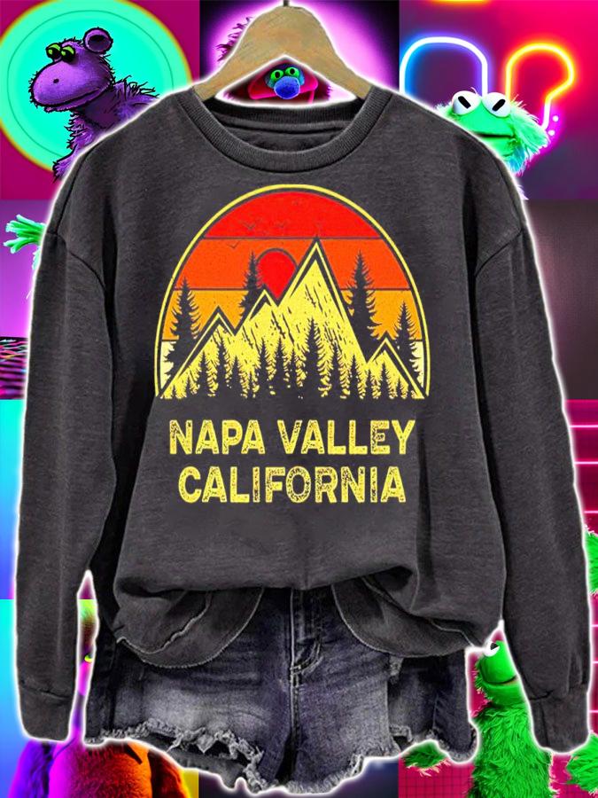 Vintage Napa Valley California CA Mountains Hiking Souvenir T-Shirt t-shirt