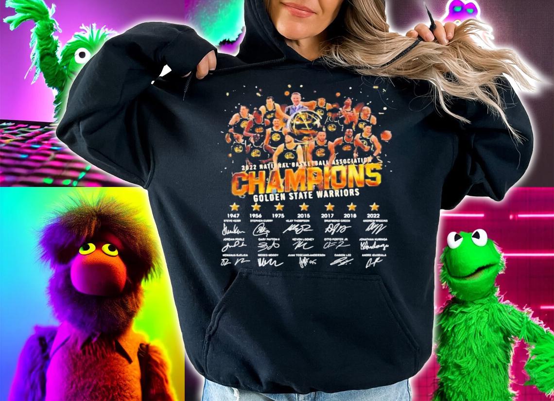 Golden State Warriors 2022 National Basketball Association Champions Signatures T-Shirt t-shirt