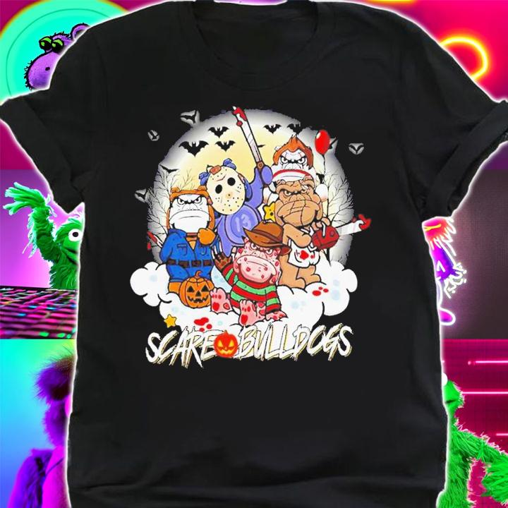 Halloween Scare Bulldogs Horror Characters T-Shirt t-shirt shirt