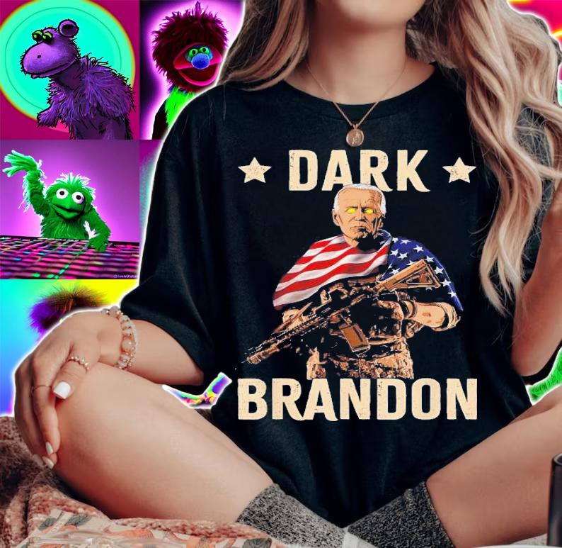 Joe Dark Brandon USA Flag Dark Brandon Democrat T-Shirt t-shirt woman shirt