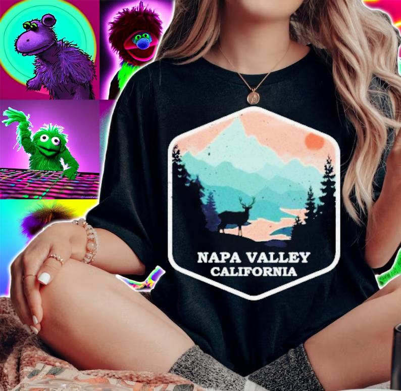 Napa Valley California CA Vintage Mountains Hiking Souvenir Shirt t-shirt woman shirt