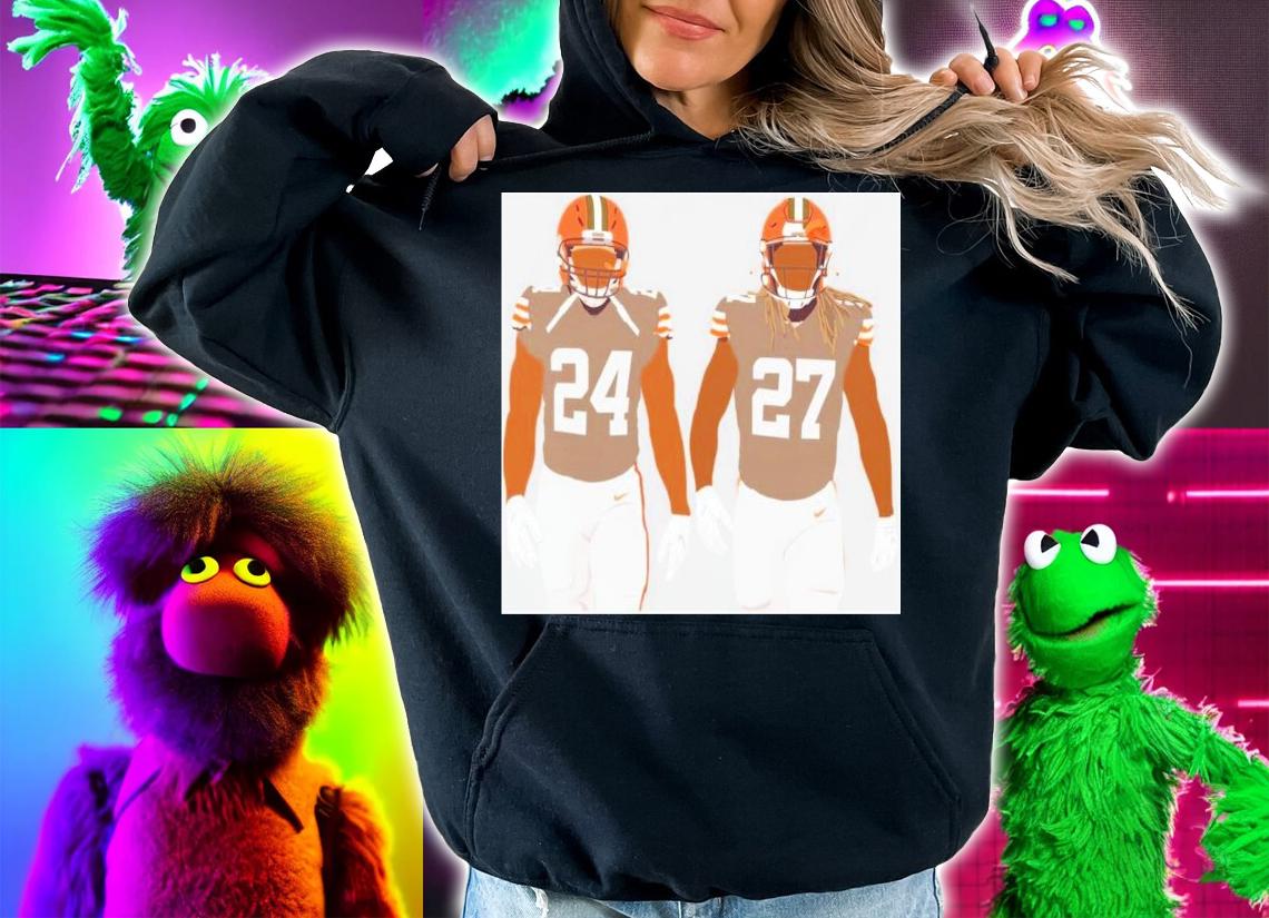 Nick Chubb And Kareem Hunt Cleveland Browns Football T-Shirt t-shirt