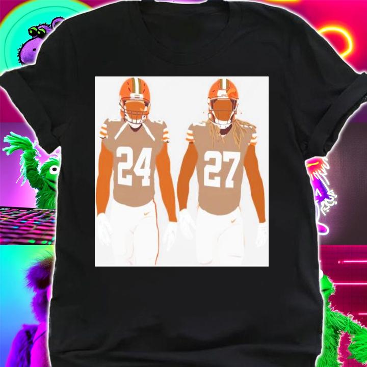 Nick Chubb And Kareem Hunt Cleveland Browns Football T-Shirt t-shirt