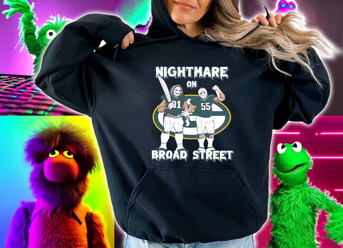 Nightmare On 9155 Broad Street Horror Movies Characters Green Bay Packers t-shirt hoodie