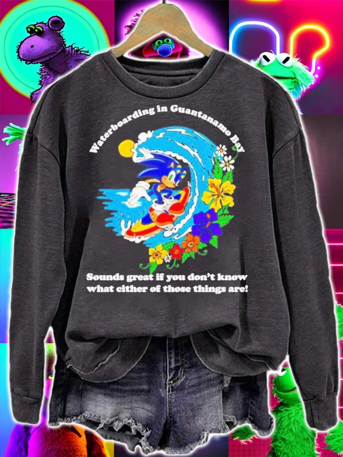 Sonic Waterboarding In Guantanamo Bay T-Shirt t-shirt sweatshirt