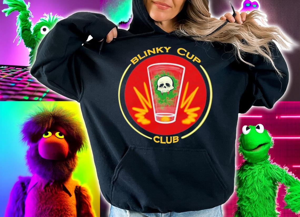 Theme Park Bar Blink Cup Club- Red shirt t-shirt
