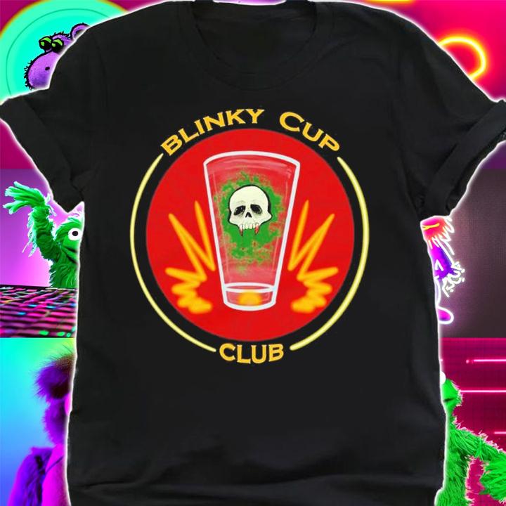 Theme Park Bar Blink Cup Club- Red shirt t-shirt