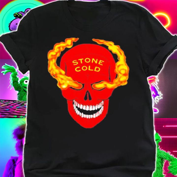 Stone Cold Steve Austin Red Skull shirt t-shirt