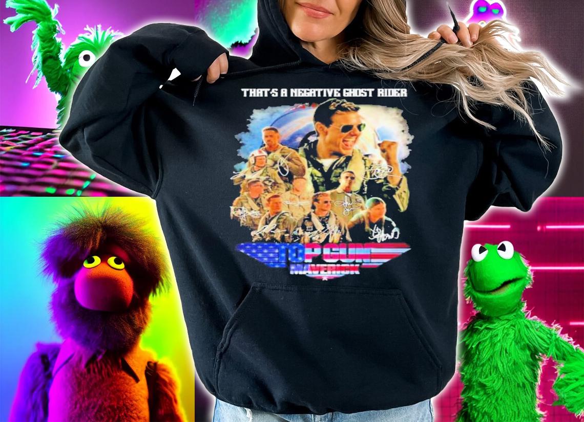 Thats A Negative Ghost Rider Top Gun Maverick Character Signatures Shirt t-shirt