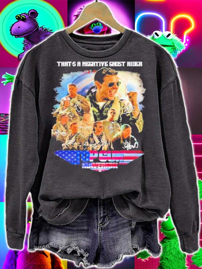 Thats A Negative Ghost Rider Top Gun Maverick Character Signatures Shirt t-shirt