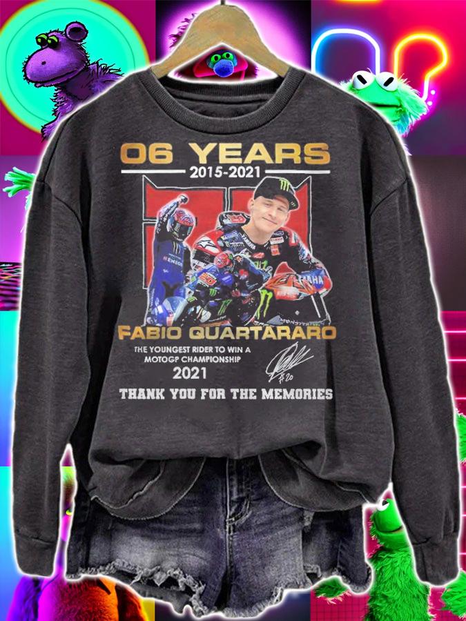 06 years 2015-2021 Fabio Quartararo 2021 signature shirt t-shirt sweatshirt