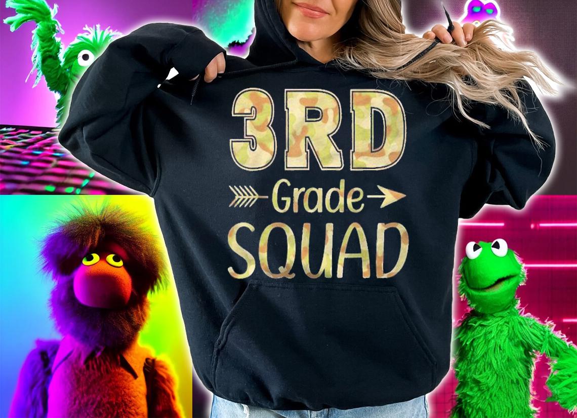 3Rd Grade Squad Teacher & Student Camo Back To School Shirt t-shirt hoodie
